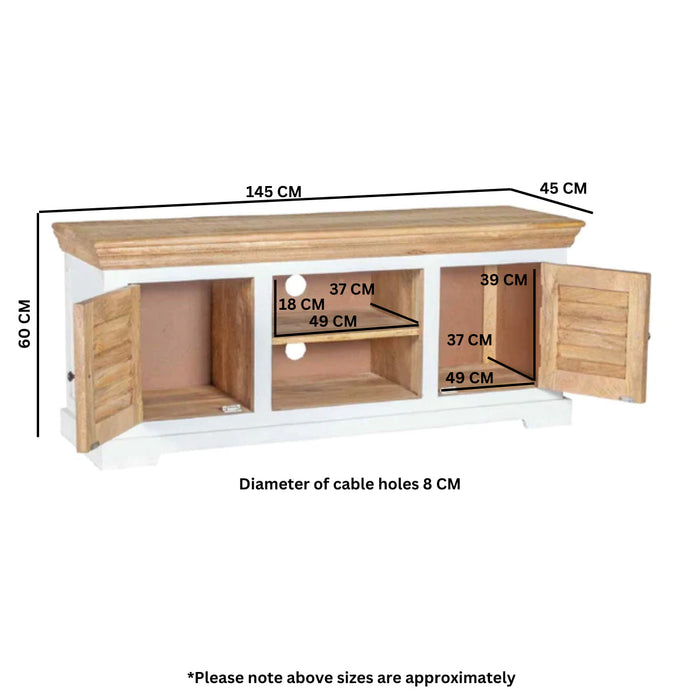 Alfie Tv Cabinet Upto 57 Solid Mango Wood