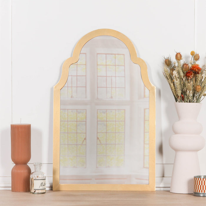 Gold Arch Metal Wall Mirror