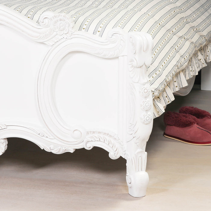 French Carved Rose Cherub Double Size 4ft6 Bed