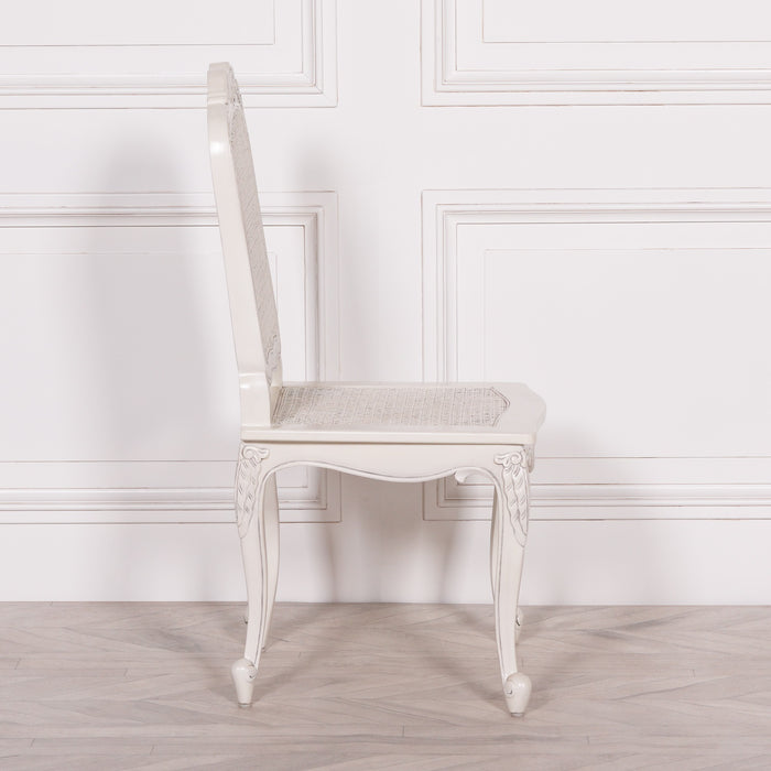 Off White Rattan Dining Bedroom Chair