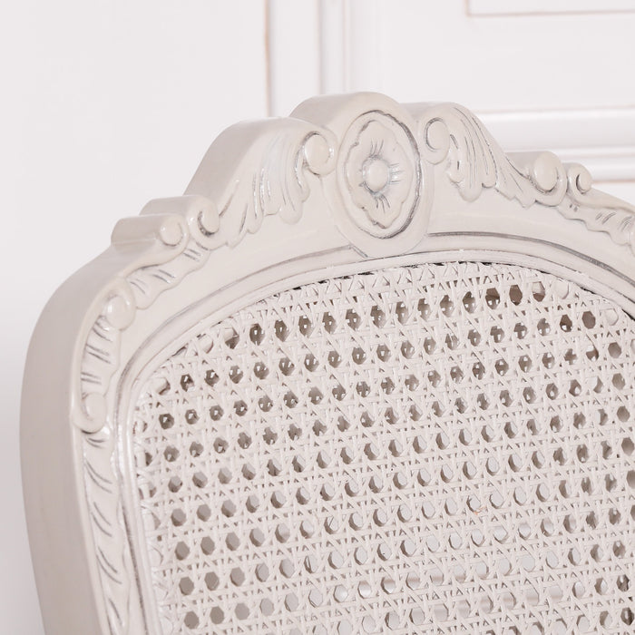 Off White Rattan Dining Bedroom Chair