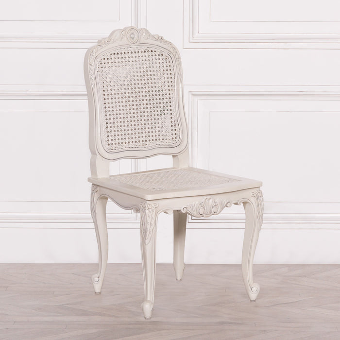 Off White Rattan Dining Bedroom Chair
