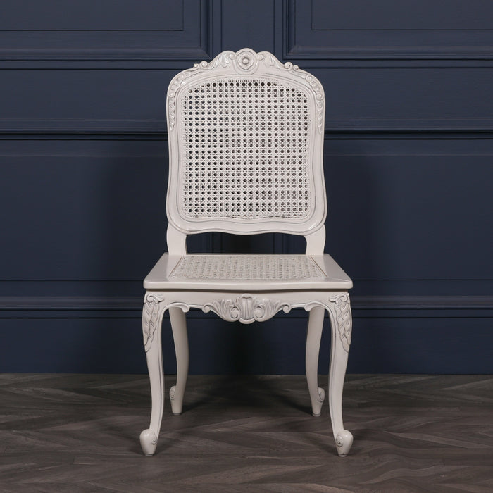 Off White Rattan Dining Bedroom Chair