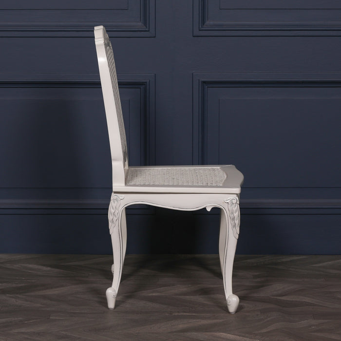 Off White Rattan Dining Bedroom Chair
