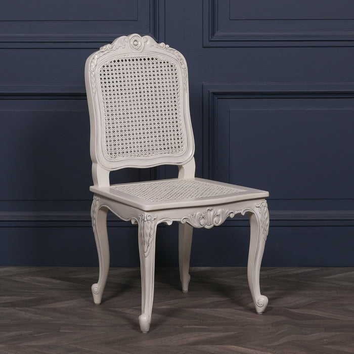 Off White Rattan Dining Bedroom Chair