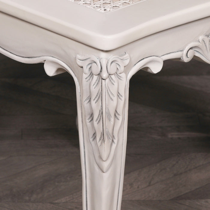 Off White Rattan Dining Bedroom Chair