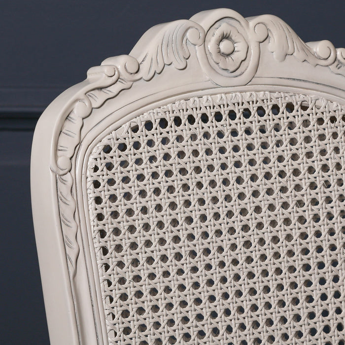 Off White Rattan Dining Bedroom Chair