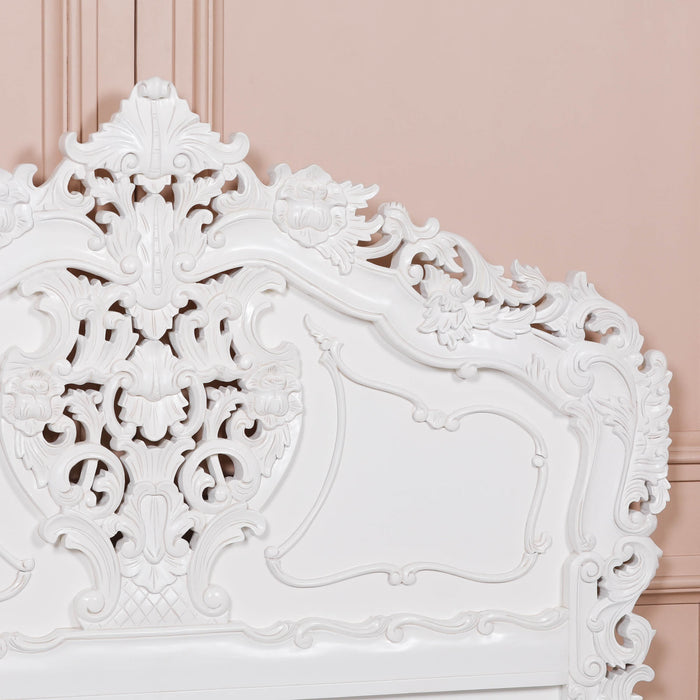 Rococo 4ft6 Double Size Carved Bed
