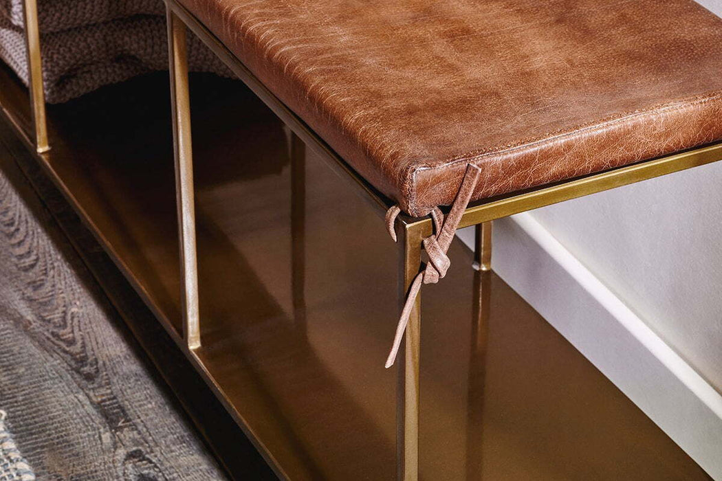 Mahi Iron Leather Bench