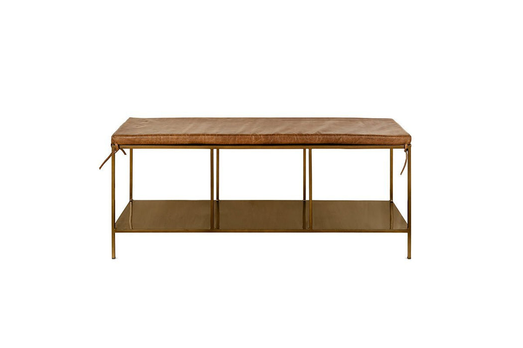 Mahi Iron Leather Bench