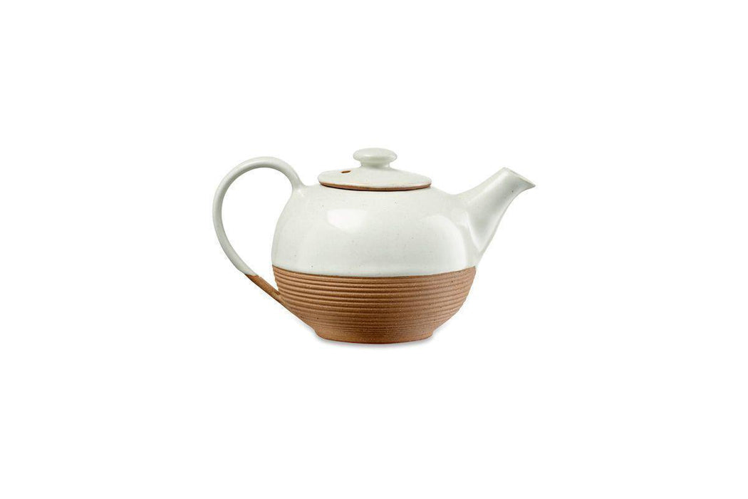 Mali Ribbed Teapot White