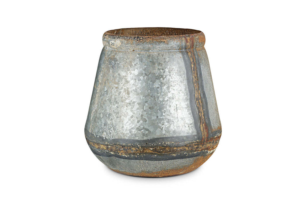 Mamba Outdoor Planter - Aged Zinc