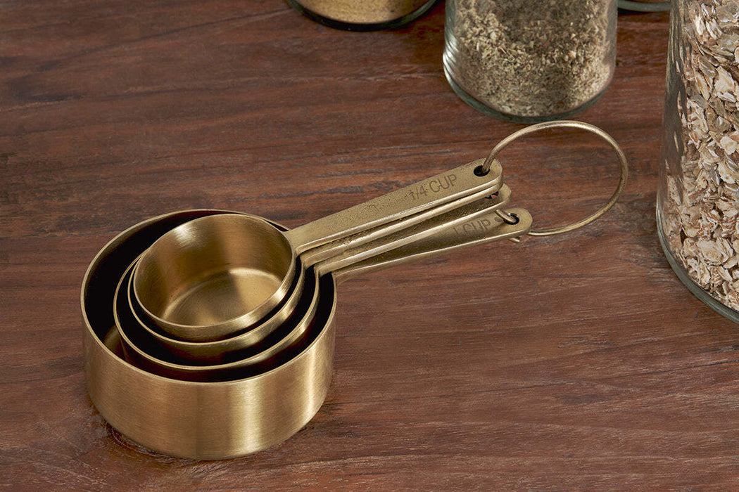 Mane Measuring Cups Brushed Gold