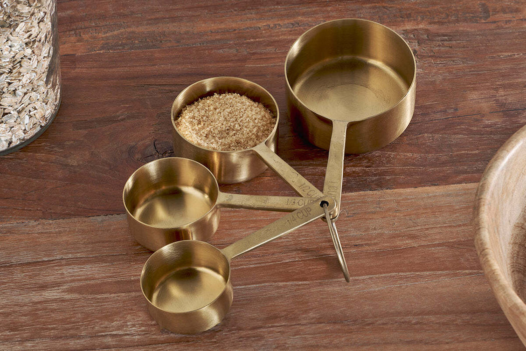 Mane Measuring Cups Brushed Gold
