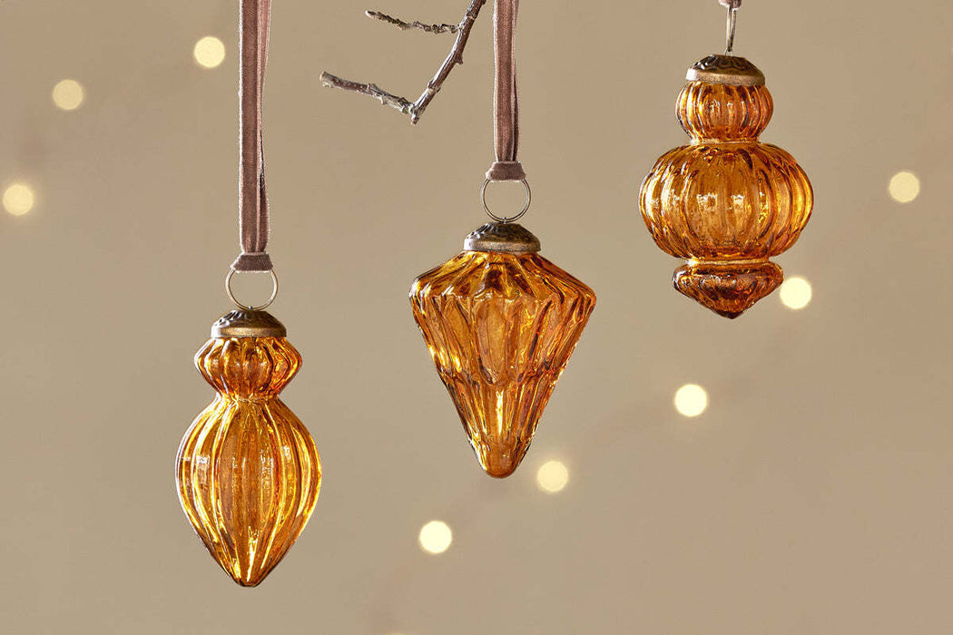 Manipur Baubles Amber Set Of 3