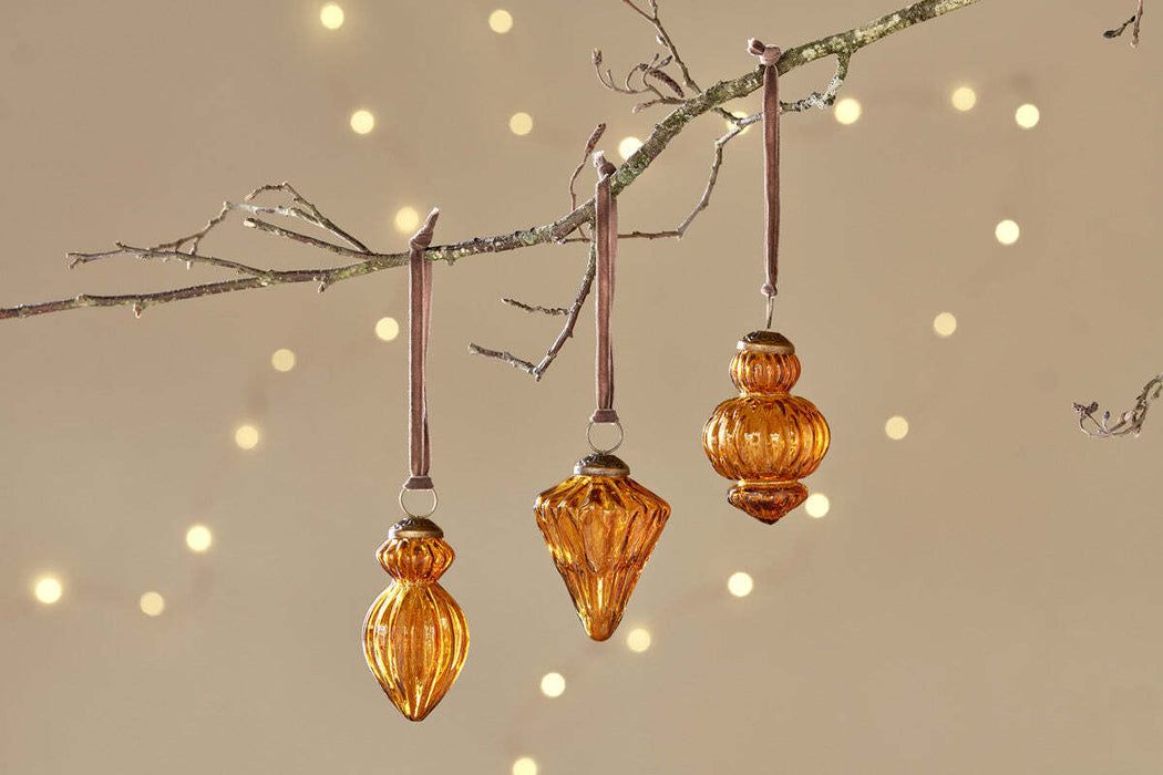 Manipur Baubles - Amber Set of 3