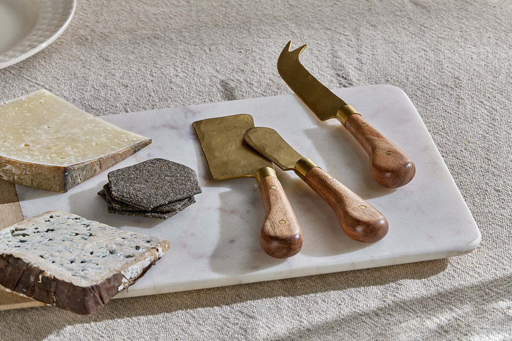 Maram Cheese Knife Set Natural Gold Set Of 3