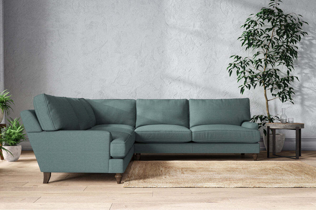 Marri Grand Corner Sofa - Recycled Cotton Airforce