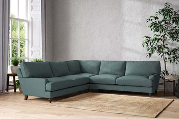 Marri Grand Corner Sofa - Recycled Cotton Airforce
