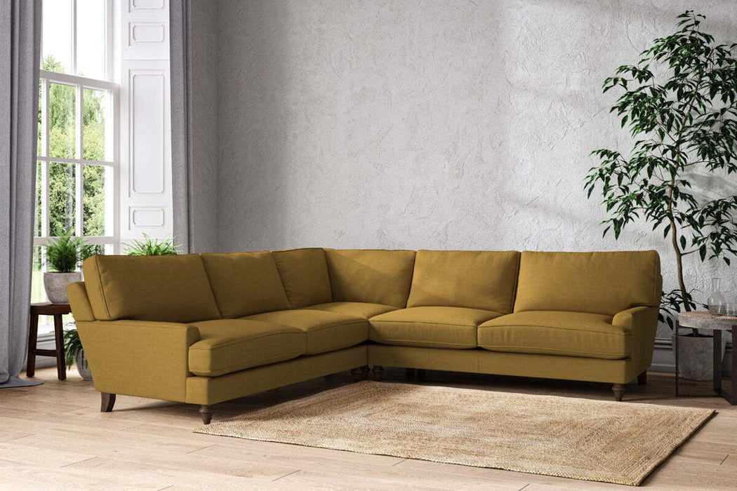 Marri Grand Corner Sofa - Recycled Cotton Ochre
