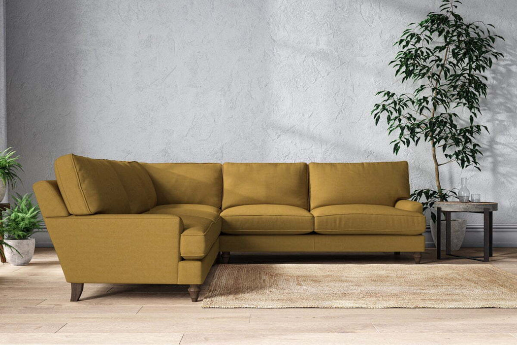 Marri Grand Corner Sofa - Recycled Cotton Ochre