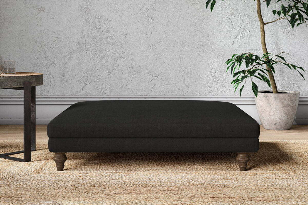 Marri Grand Footstool - Brera Linen Charcoal