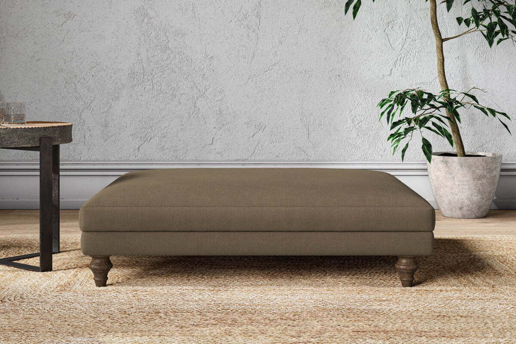 Marri Grand Footstool - Brera Linen Chestnut