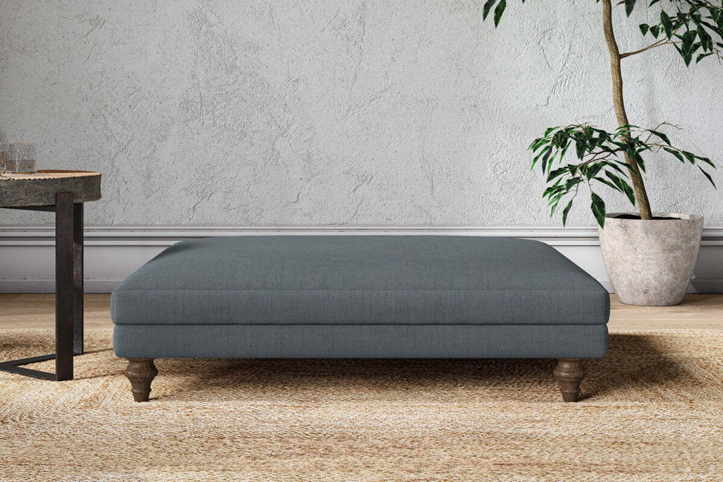 Marri Grand Footstool - Brera Linen Dusk