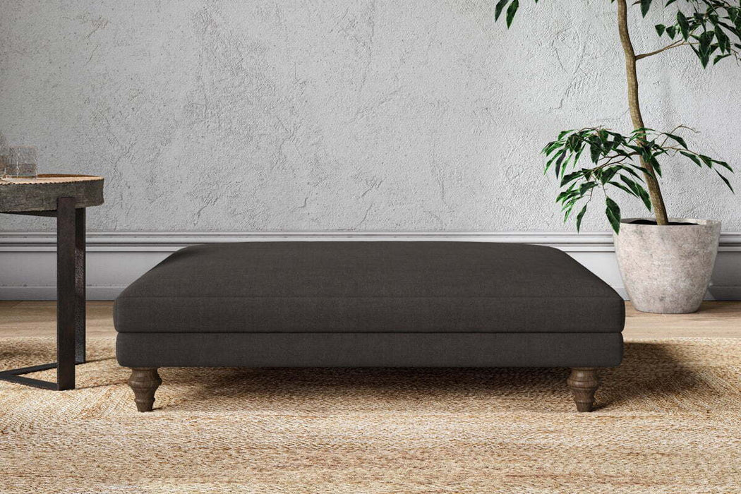 Marri Grand Footstool - Brera Linen Espresso