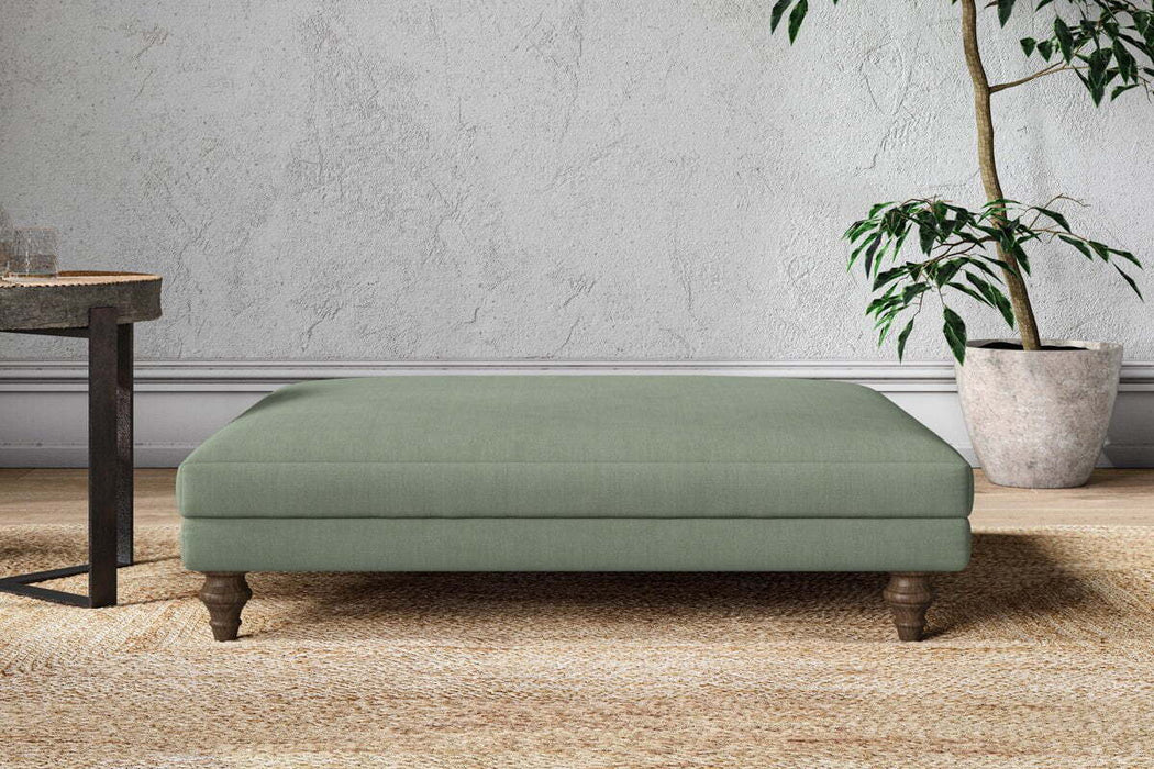 Marri Grand Footstool - Brera Linen Jade