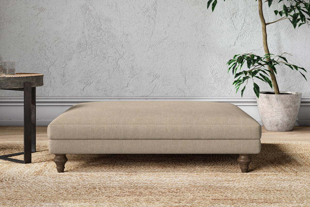 Marri Grand Footstool - Brera Linen Pebble