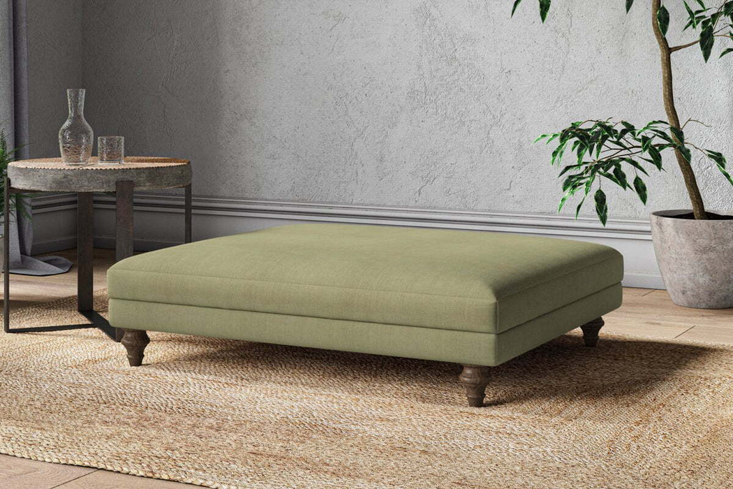 Marri Grand Footstool - Brera Linen Sage
