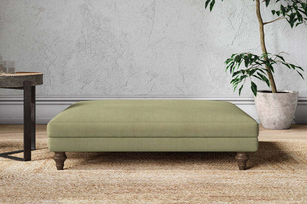 Marri Grand Footstool - Brera Linen Sage