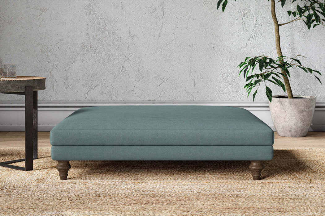Marri Grand Footstool - Recycled Cotton Airforce