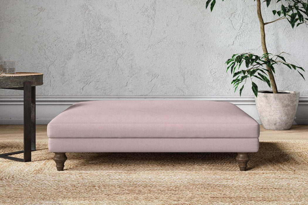 Marri Grand Footstool - Recycled Cotton Lavender