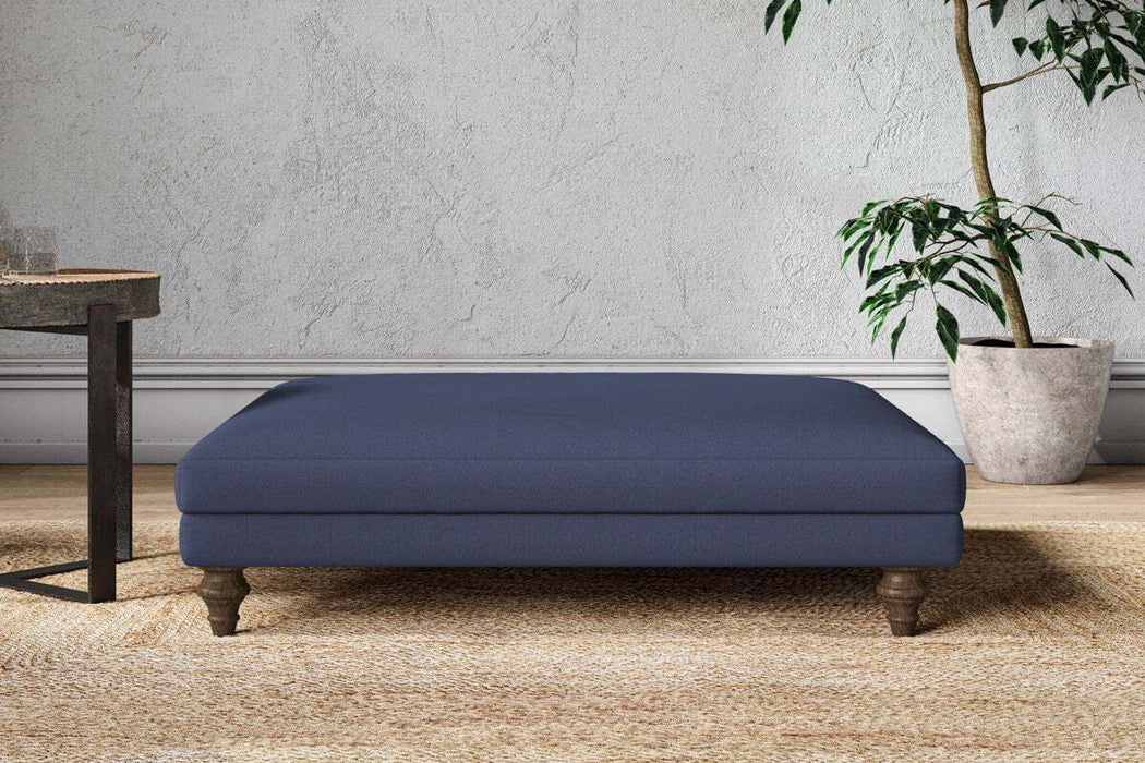 Marri Grand Footstool - Recycled Cotton Navy