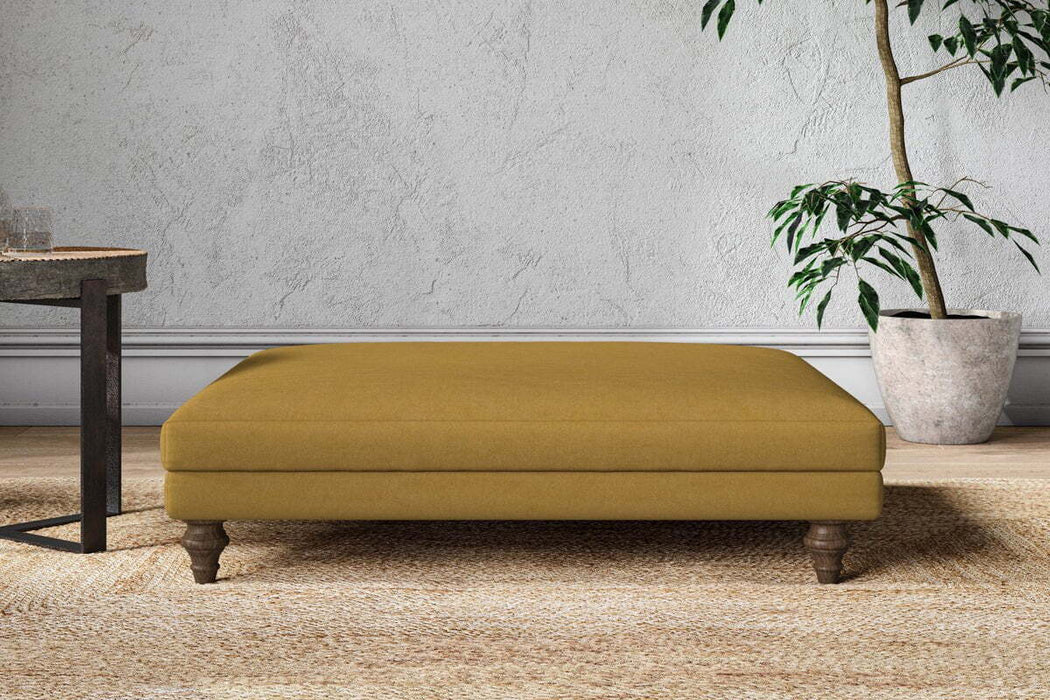 Marri Grand Footstool - Recycled Cotton Ochre