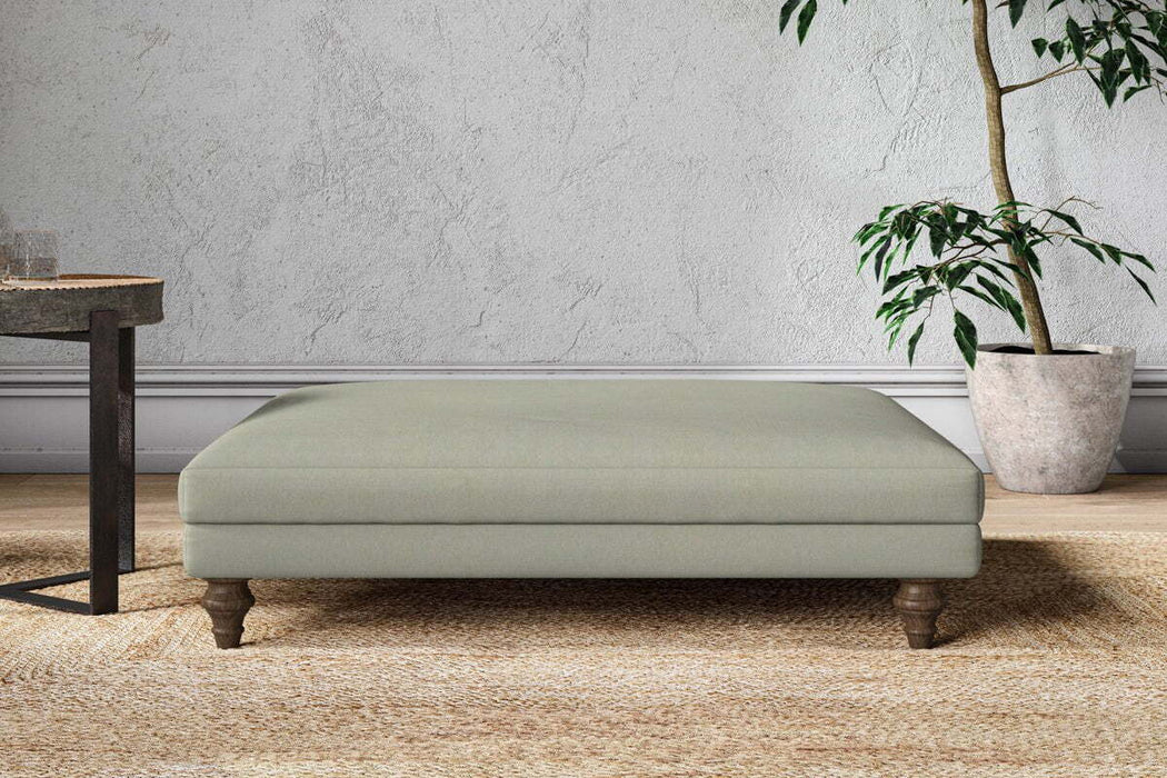 Marri Grand Footstool - Recycled Cotton Seaspray
