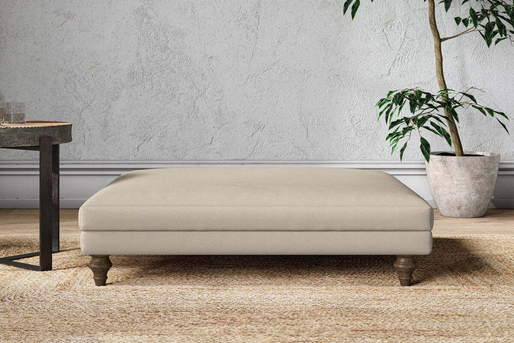 Marri Grand Footstool - Recycled Cotton Stone