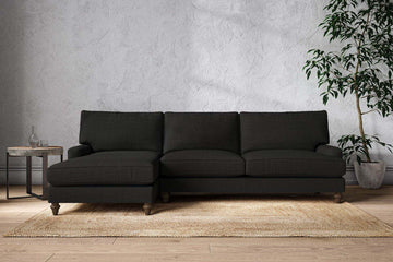 Marri Grand Left Hand Chaise Sofa - Brera Linen Charcoal