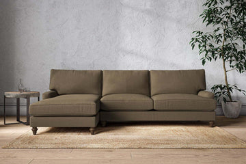 Marri Grand Left Hand Chaise Sofa - Brera Linen Chestnut