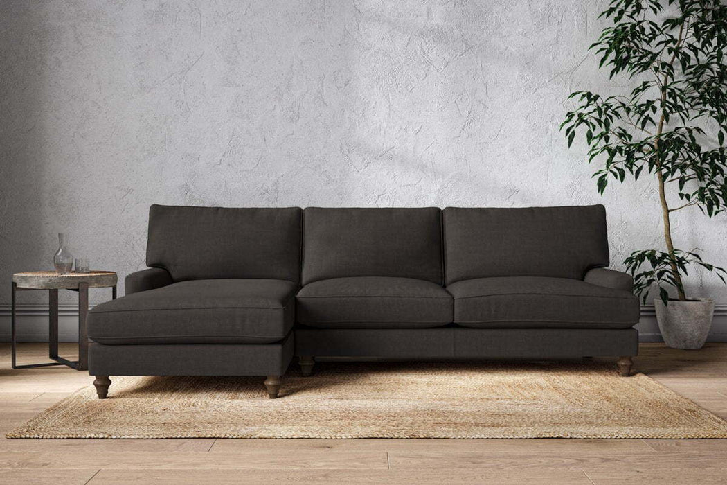 Marri Grand Left Hand Chaise Sofa - Brera Linen Espresso
