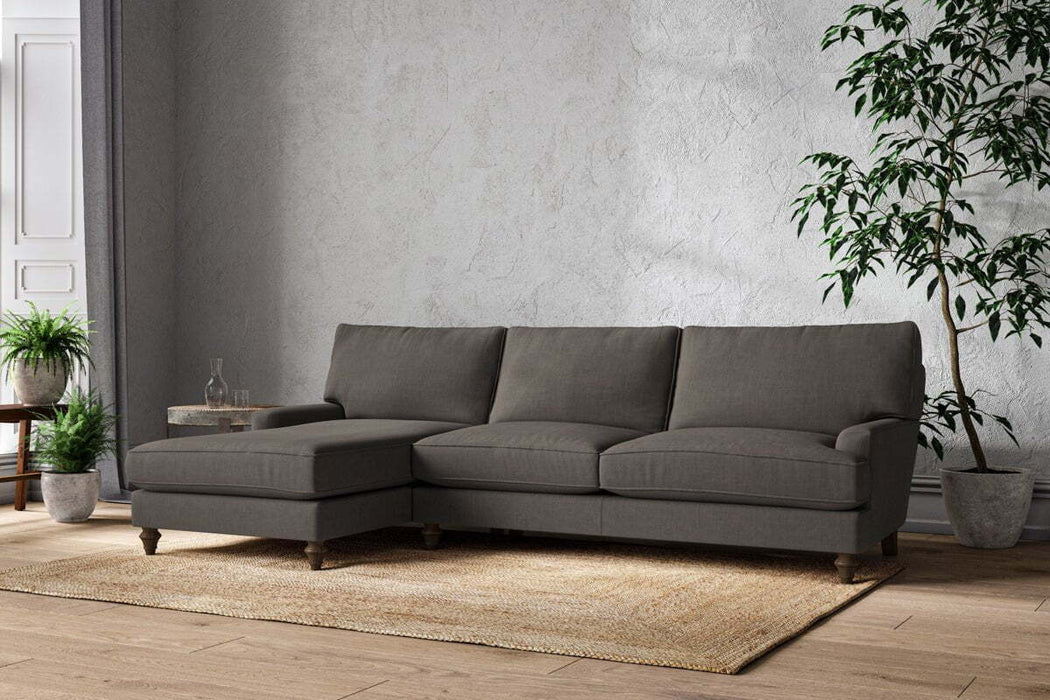 Marri Grand Left Hand Chaise Sofa - Brera Linen Granite