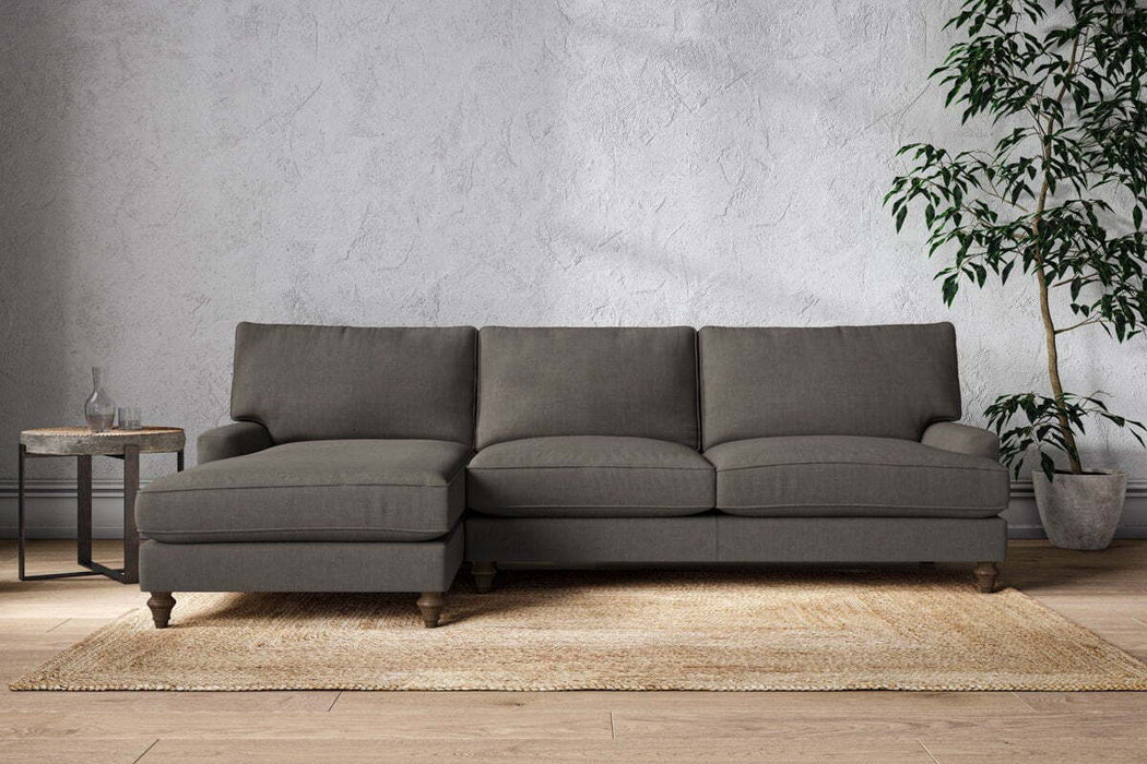 Marri Grand Left Hand Chaise Sofa - Brera Linen Granite