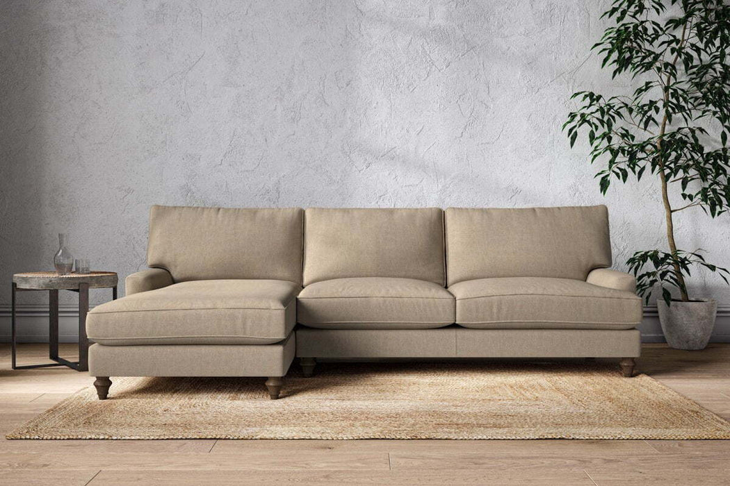 Marri Grand Left Hand Chaise Sofa - Brera Linen Pebble