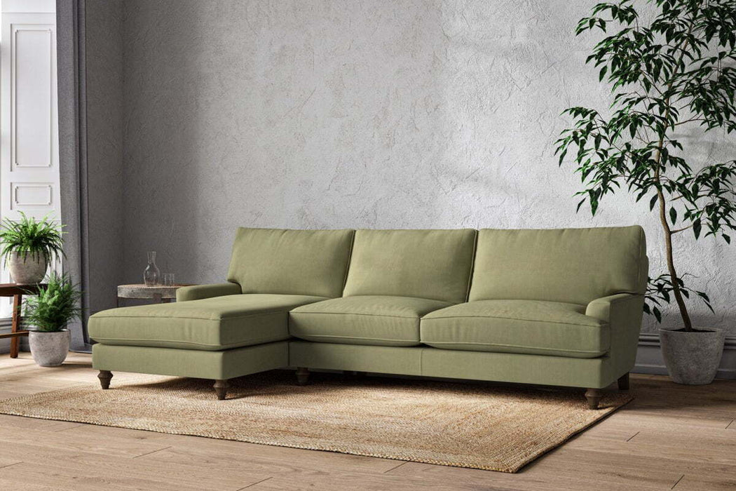 Marri Grand Left Hand Chaise Sofa - Brera Linen Sage