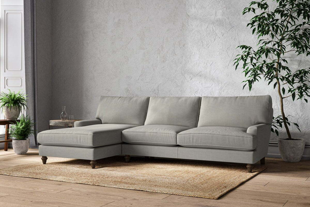 Marri Grand Left Hand Chaise Sofa - Brera Linen Smoke