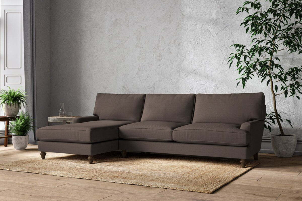 Marri Grand Left Hand Chaise Sofa - Recycled Cotton Mocha