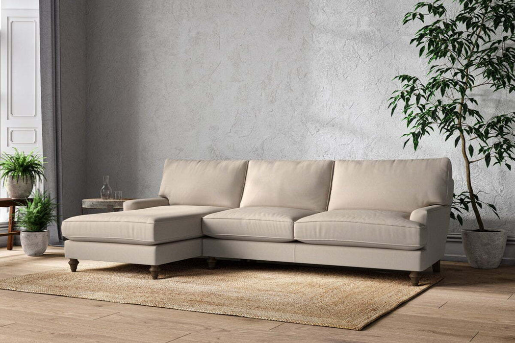 Marri Grand Left Hand Chaise Sofa - Recycled Cotton Natural