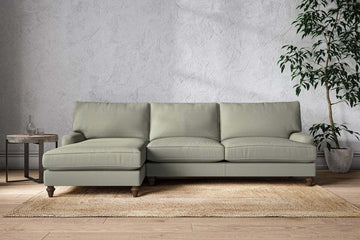 Marri Grand Left Hand Chaise Sofa - Recycled Cotton Seaspray